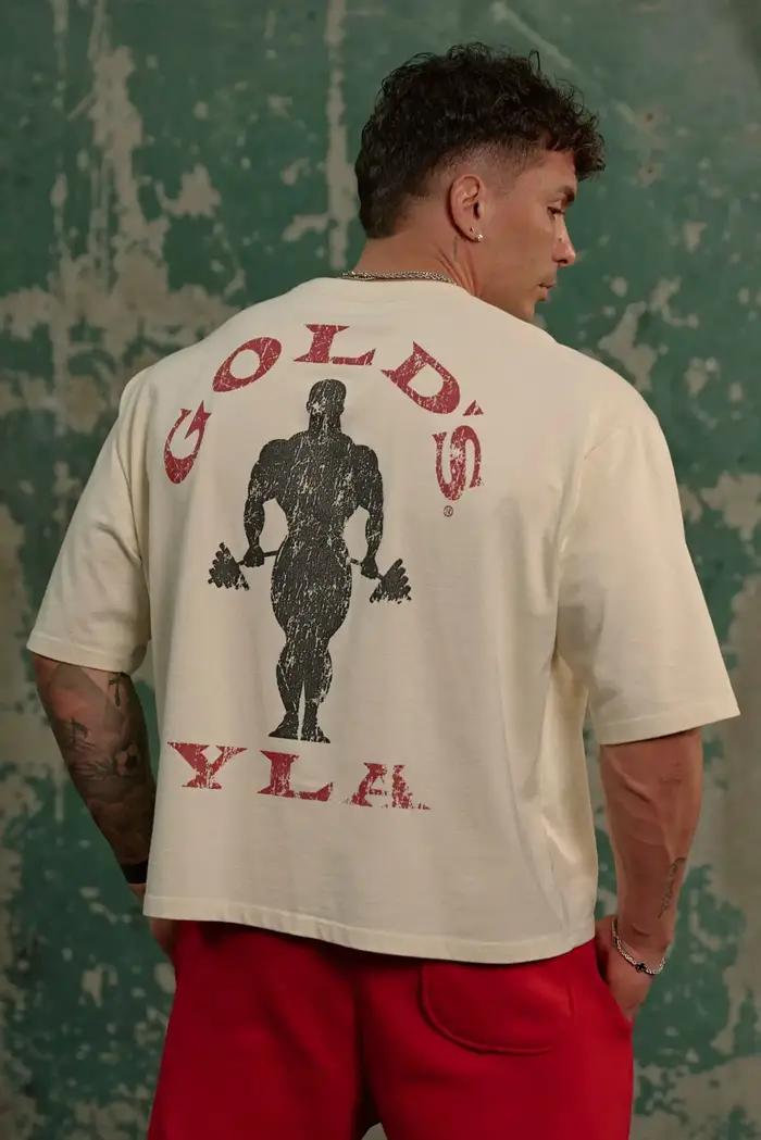 T-shirt imprimé grande taille pour homme Golds Gym New Age 2026 - Convient pour les entraînements qu