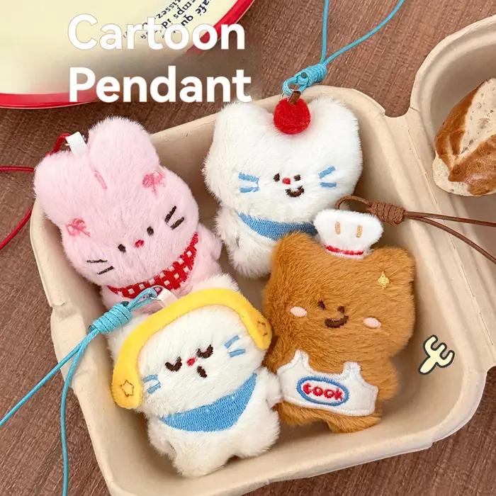 Pendentif de dessin animé mignon pour fille, porte-clés polyvalent, décoration de sac suspendue, 1/4