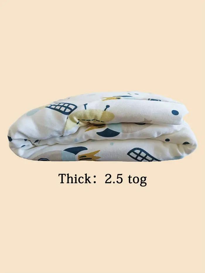 Sac de couchage fin pour bébé 2.5 Tog, printemps et automne, en coton pur, en forme de U, motif dess