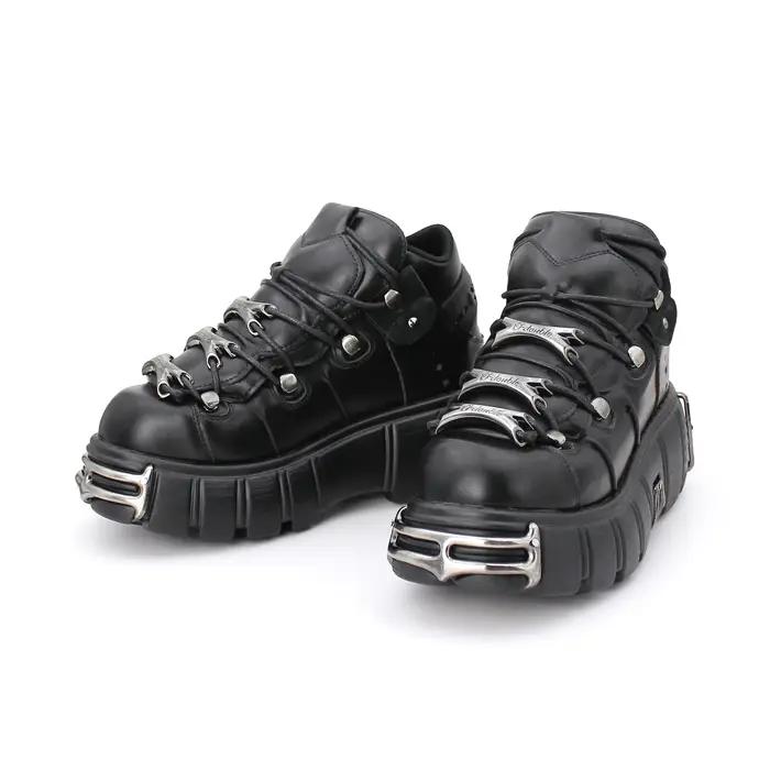 Chaussures à lacets pour femmes, nouveau Style Punk, hauteur du talon de 6CM, chaussures à plateform