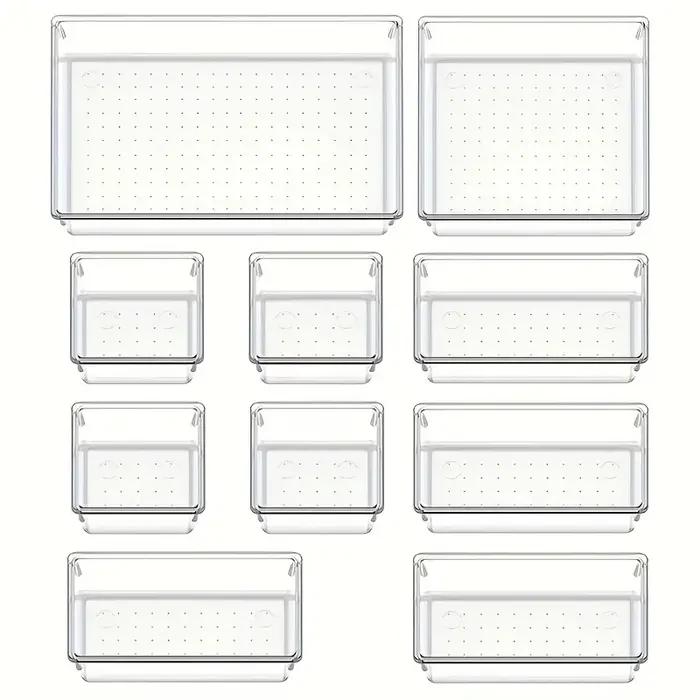 MELEvaluSet-Plateaux en plastique transparent, plateaux polyvalents, supports de synchronisation dan