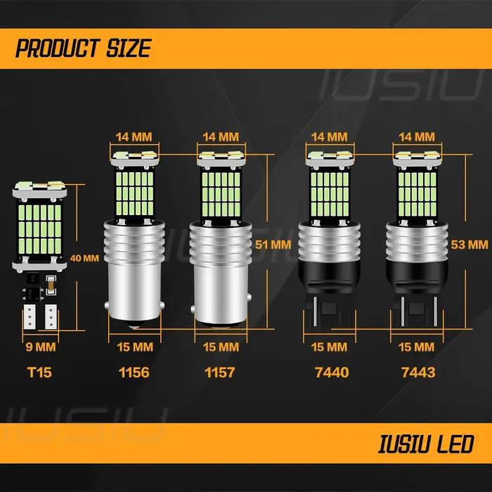 IUSIU-Lampe de signalisation de stationnement de frein de voiture, ampoule LED, P21W, T15, W16W, 115