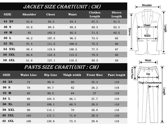 CENNE DES GRAwing M-Costume Classique Formel à 2 lèvent pour Homme, Ensemble Blazer et Pantalon en G