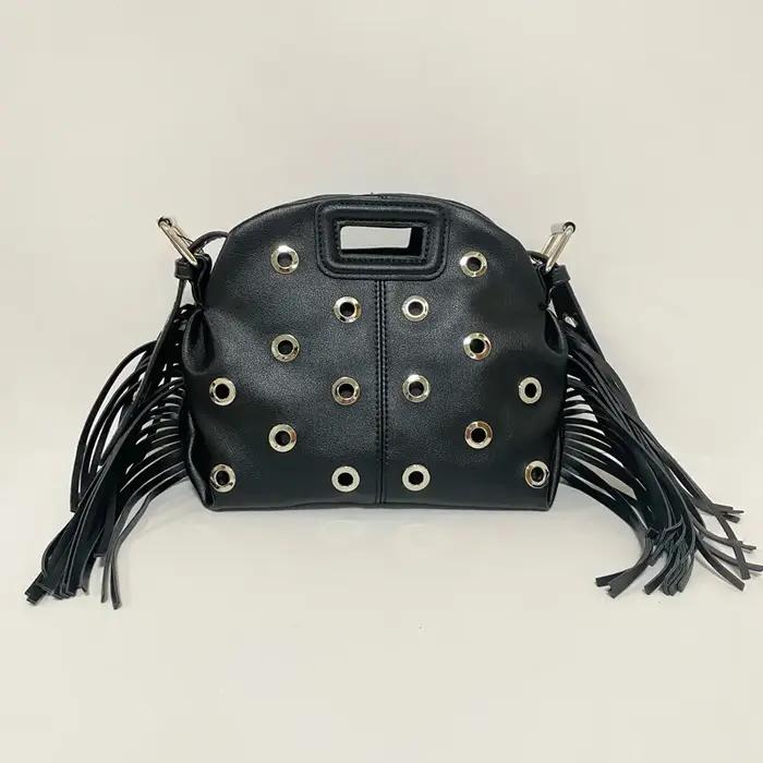 Petit sac à bandoulière rétro noir pour femmes, sac à bandoulière décontracté pour l'extérieur, nouv