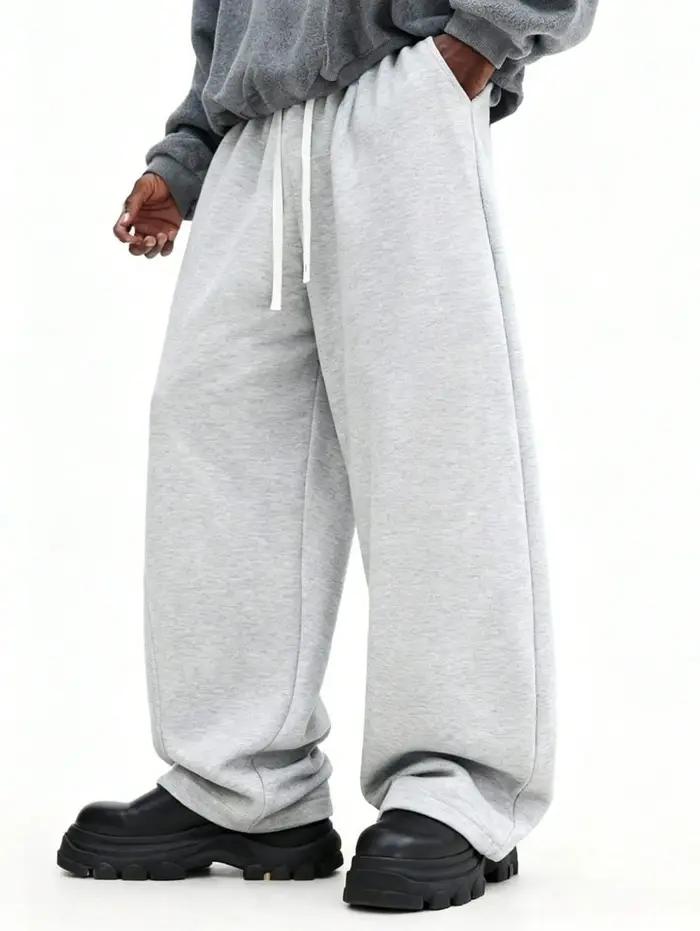 Pantalon de survêtement décontracté avec cordon de serrage, jogging chiné, pantalon de salon décontr