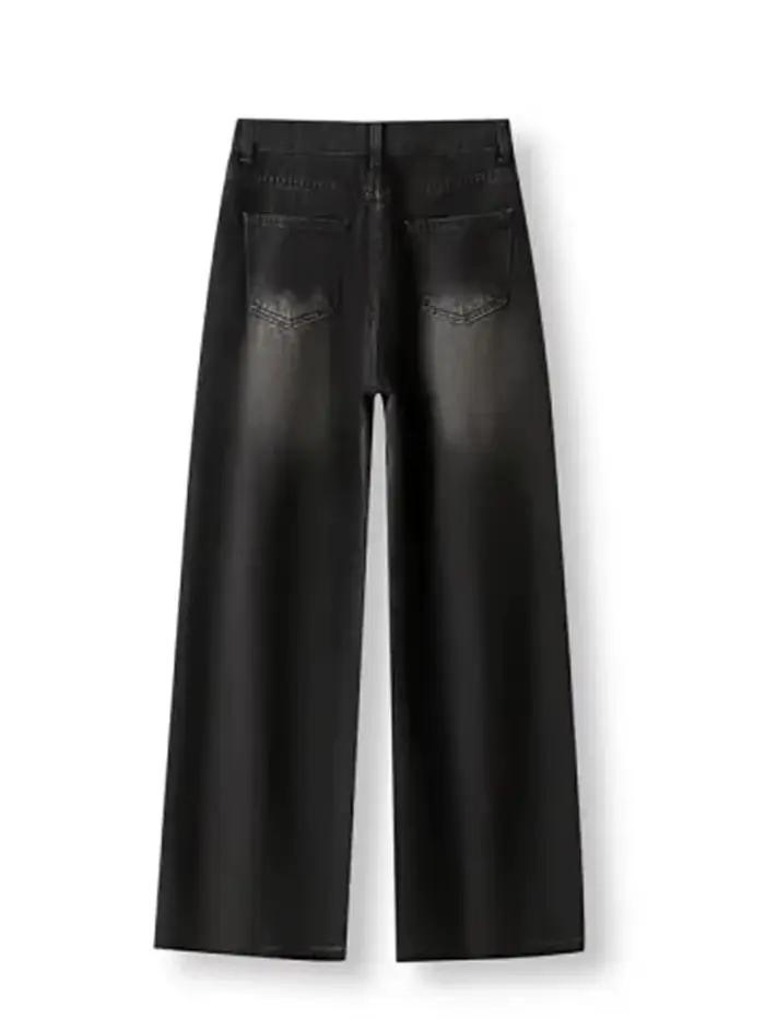 Lady RetroY2K Style taille haute jean pantalon femmes mode jambe droite Denim pantalon filles chaude
