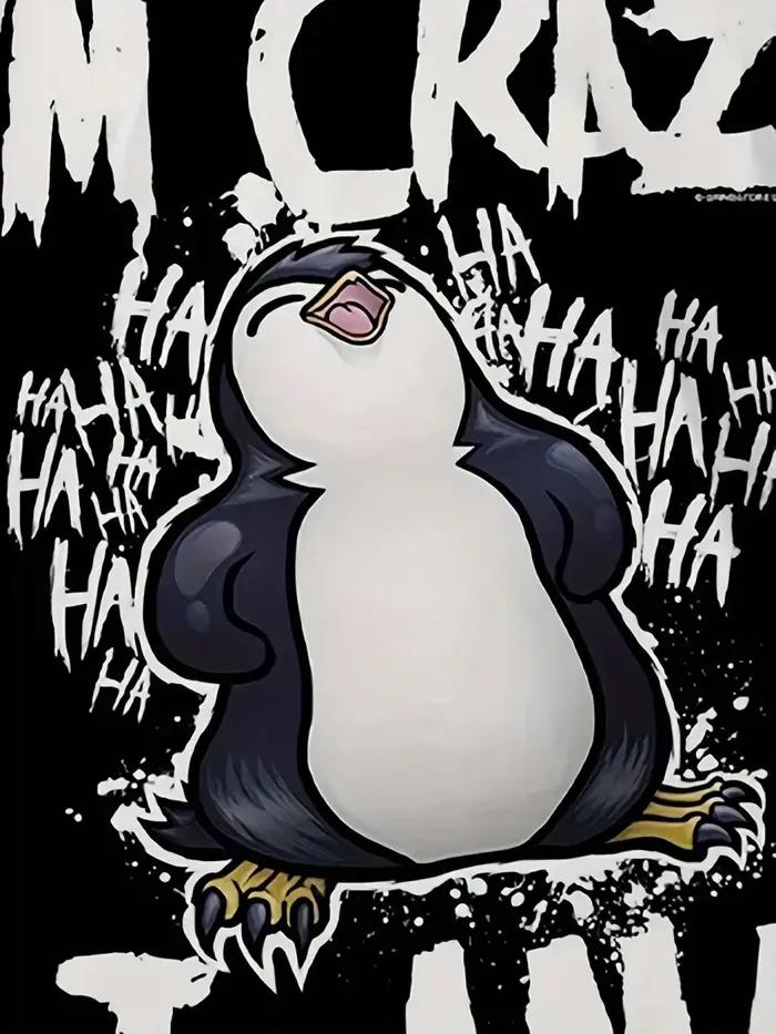T-shirt d'été pour hommes, pingouin fou, nouvelle impression numérique, mode 3D, manches courtes, st
