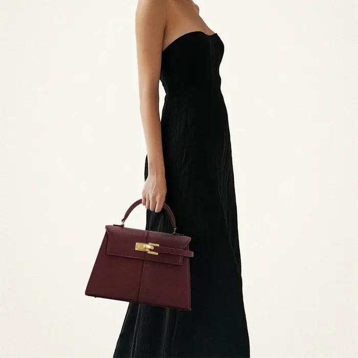 Sac trapézoïdal JW PEI, nouveau style, sac bandoulière en cuir véritable pour femme, design de niche