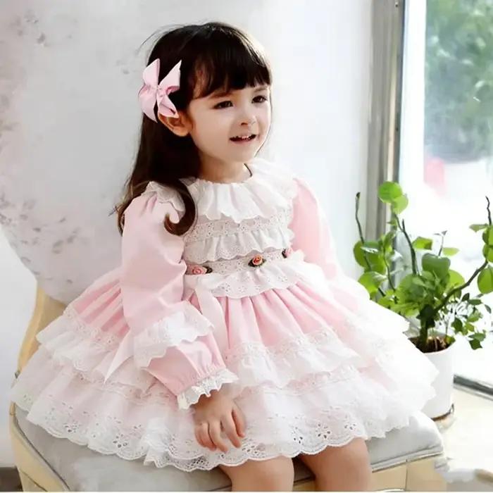 Robe Lolita de printemps pour fille, tenue de princesse espagnole pour anniversaire de bébé, robe de
