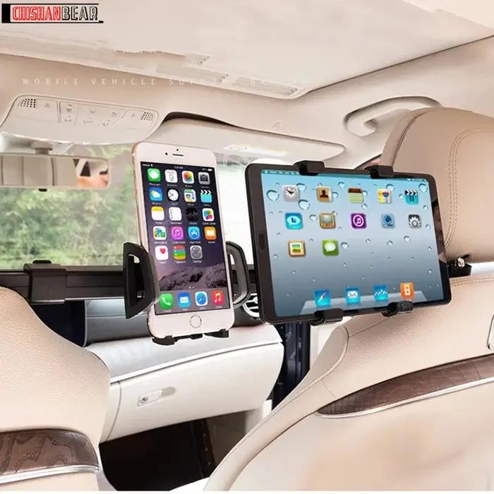 360 ° Support de siège de téléphone de voiture, support d'oreiller arrière, supports rotatifs deux