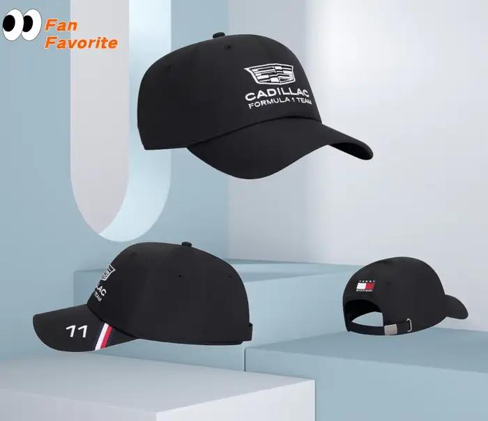 Casquette de baseball brodée de l'équipe Cadillac F1 de Formule 1, casquette de fan, casquette de sp