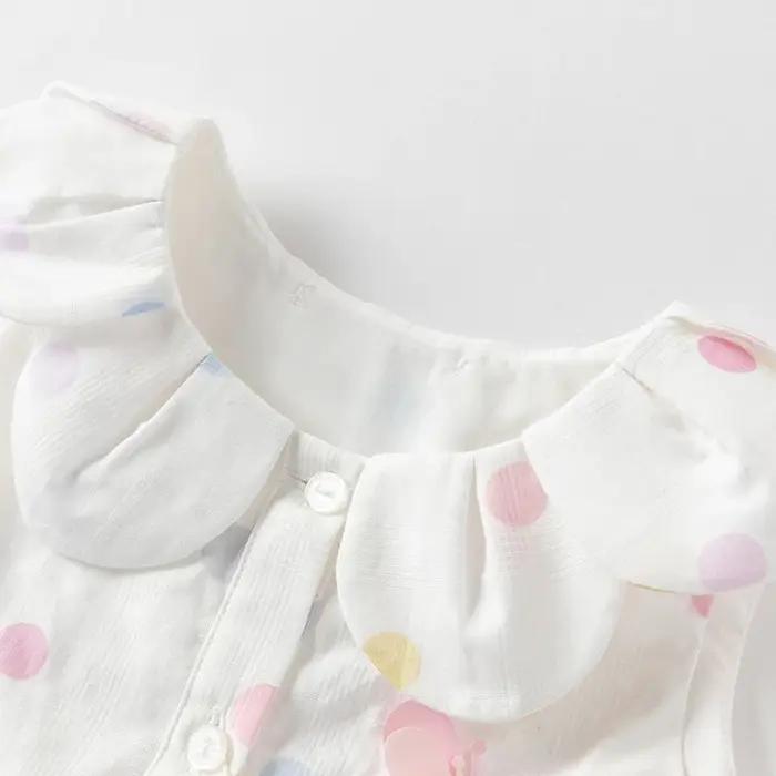 Dave Bella robes pour enfants printemps automne filles jupe sans manches coton doux vêtements d'exté