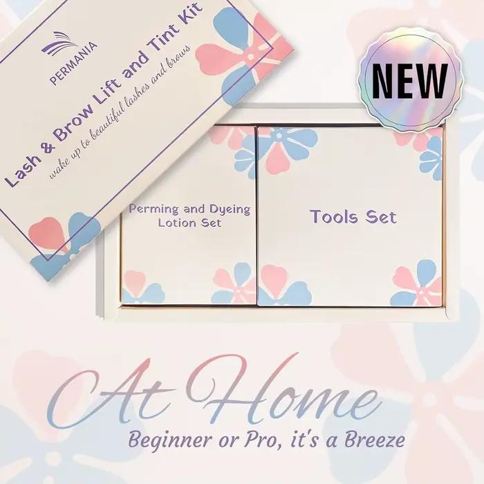Kit de teinture et de permanente pour cils et sourcils PERMANIA, noir naturel, traitement de lifting