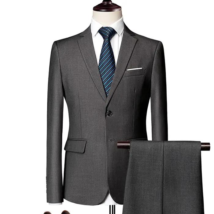 Tuxedos de mariage classique, costumes solides décontractés, coupe cintrée, costume pour garçons d'h