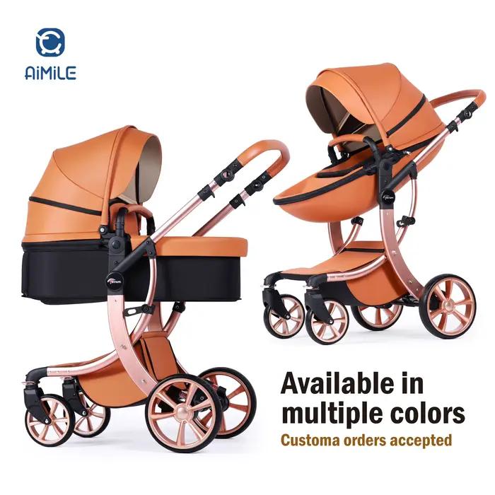 Haute qualité 3 en 1 bébé poussette de luxe multifonctionnel bébé landau bébé poussettes
