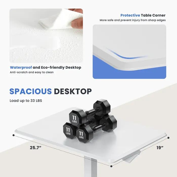 JHK Mobile petit bureau debout ordinateur Portable bureau ordinateur Portable hauteur réglable Table