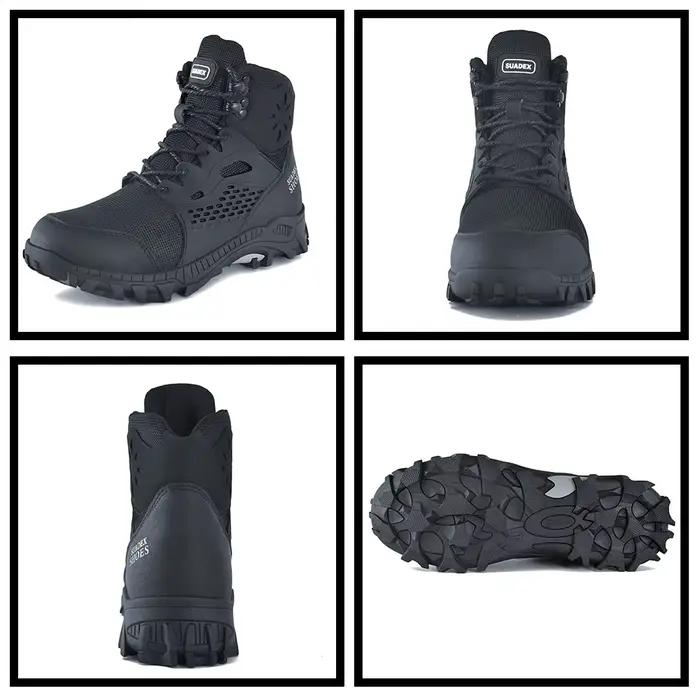 SUADEX-Bottes de sécurité l's pour hommes et femmes, chaussures de travail en acier anti-écrasement,