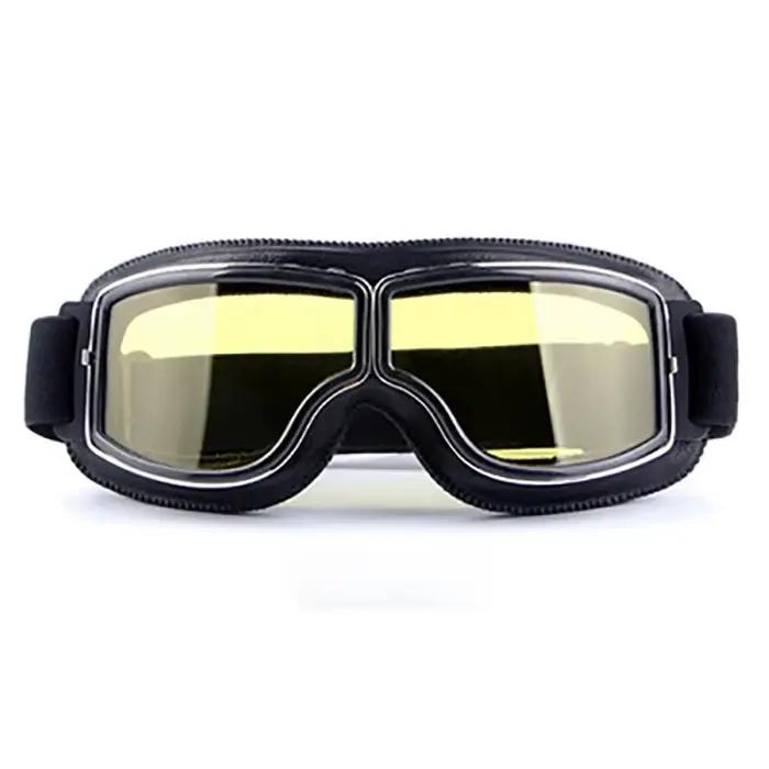 Lunettes de moto coupe-vent pour casque de moto, lunettes de soleil rétro universelles pliantes en c