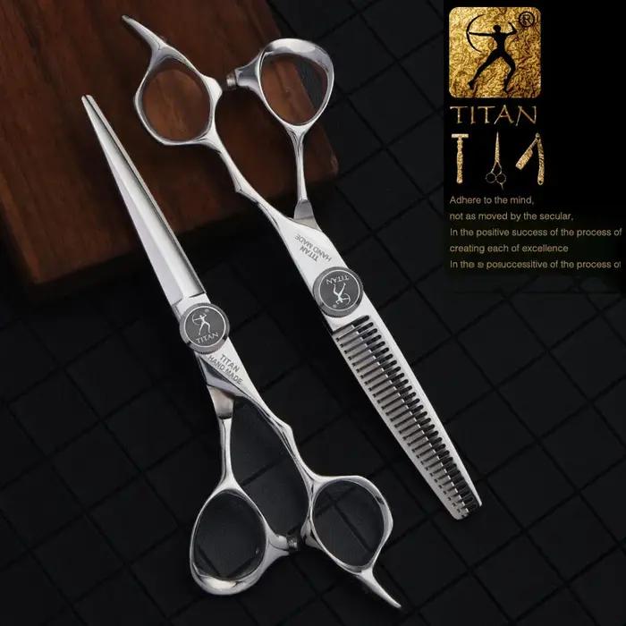 TITAN – ciseaux de coiffeur professionnels, ensemble de 5.5 6.0 pouces, en acier japonais 440c