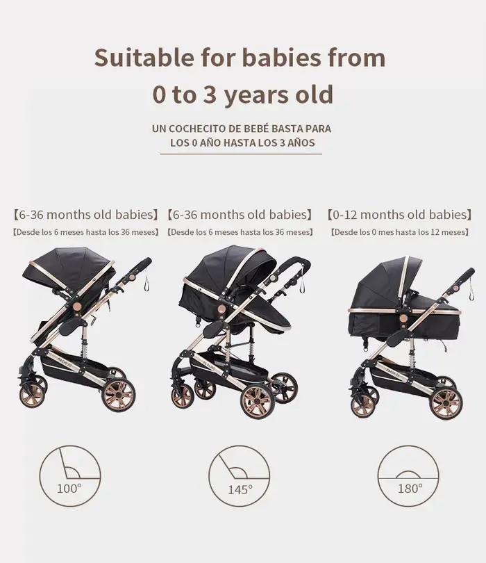 Poussette bébé 3 en 1 pour nouveau-nés, voiture pour bébé, landau Portable, chariot léger avec fonct