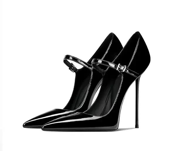 Nouvelle sangle à boucle élégante, au style haut de gamme, ne fatiguant pas les pieds, talons aiguil