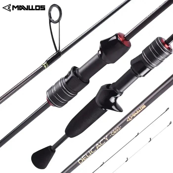 Mavllos délicatesse pointe solide canne à filer leurre 0.6-8g/0.8-10g rapide ultraléger carbone UL p