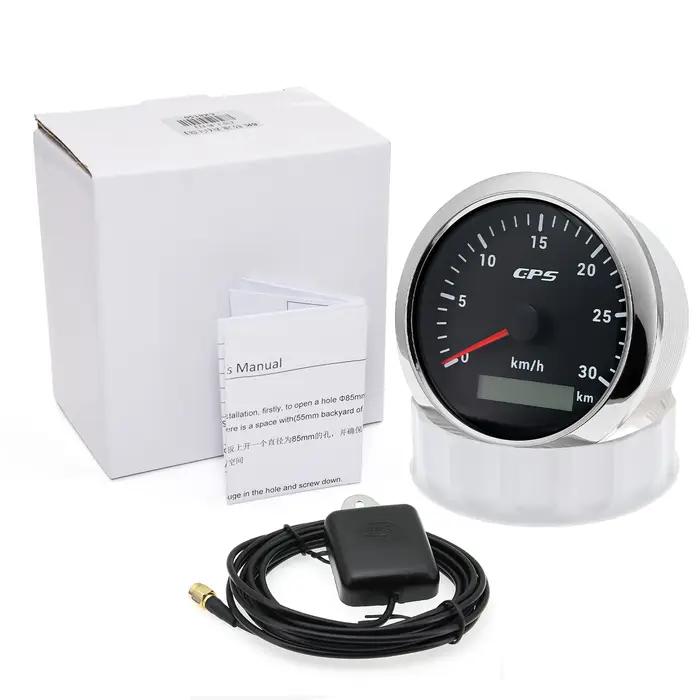 Jauge de compteur de vitesse GPS pour moto, bateau marin, camion, compteur de vitesse, antenne GPS,