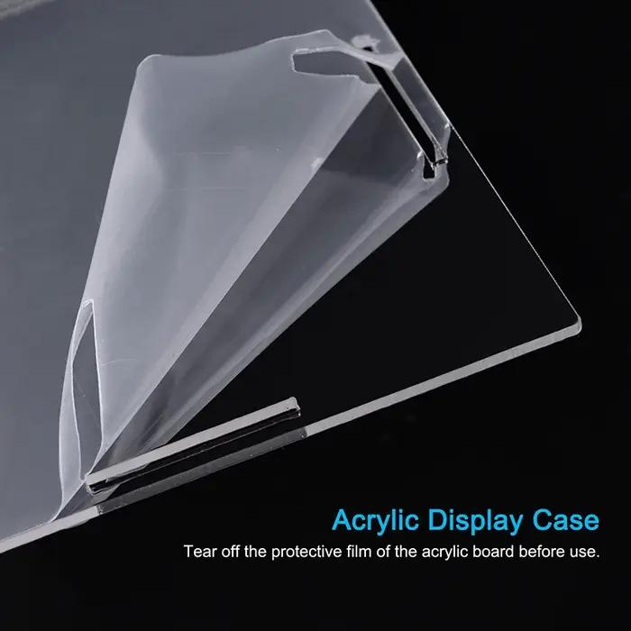 Présentoir en acrylique Transparent, boîte de rangement en plastique, Cube à assembler, vitrine anti