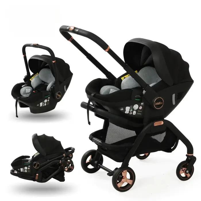 Poussette Portable 3 en 1 pour Bébé, mir de Couchage pour Nouveau-Né, Siège Auto Multifonction pour