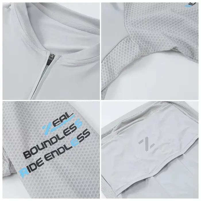 Ensemble de veste et de short de cyclisme pour homme ZRSE, respirant, à séchage rapide, coupe ajusté