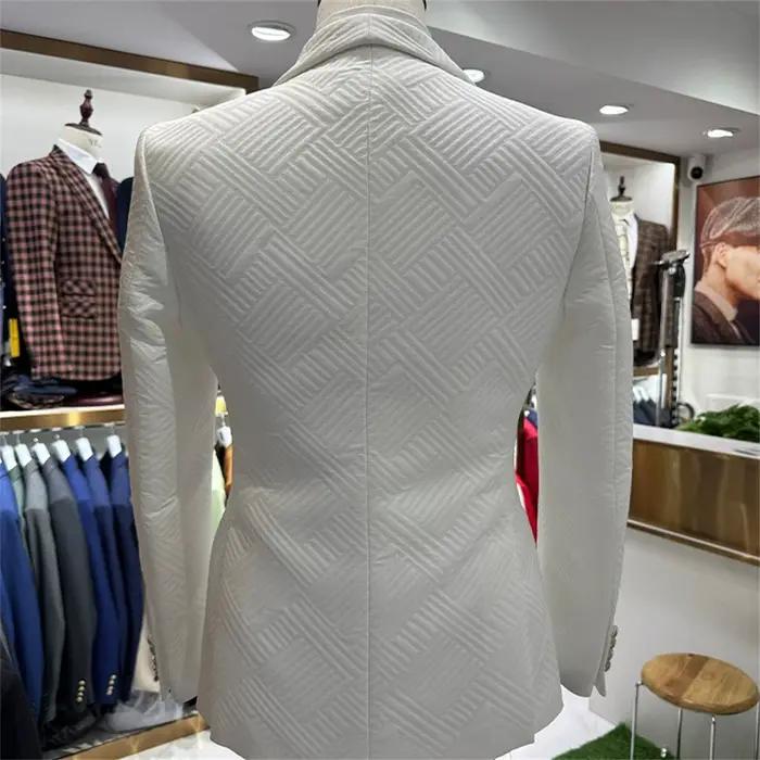 Costume de cérémonie pour homme, 3 pièces, coupe ajustée, pour mariage, veste, gilet et pantalon, un