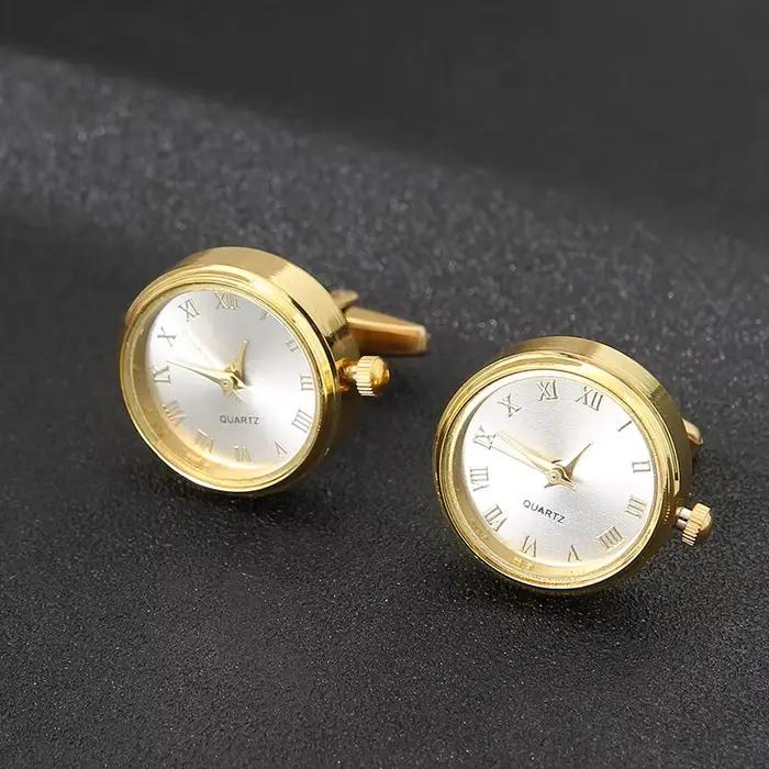 Boutons de manchette de montre pour hommes, chemises de cou, boucle de luxe, Business fonctionnelle,
