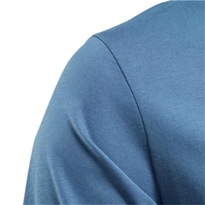 AIOPESON T-shirt en coton de couleur unie pour hommes Chemises décontractées à manches longues pour