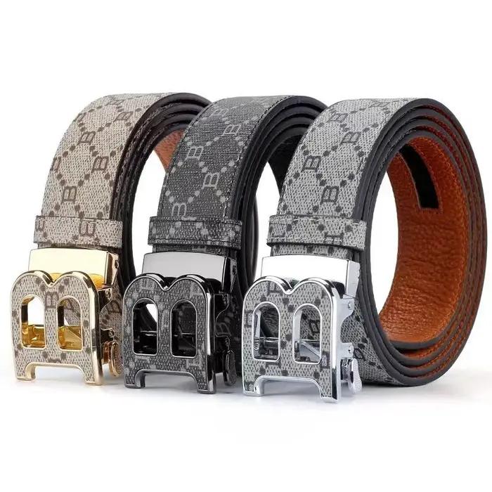 Nouvelle marque de luxe hommes ceinture mode affaires alliage aiguille boucle hommes ceinture boucle