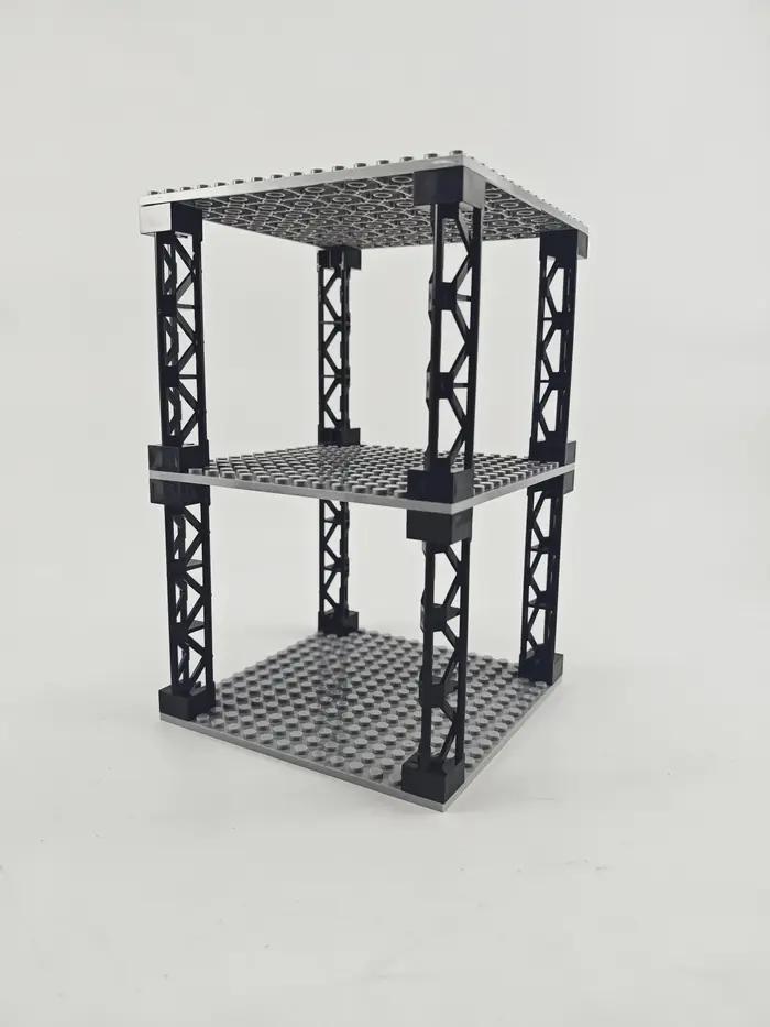 Blocs de construction multifonctionnels, Support de rangement de bureau multicouche empilable, bunke