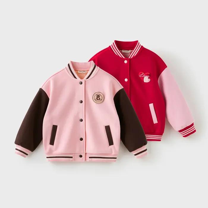Dave Bella filles hiver automne tricoté velours épaissir veste manteau pour enfants décontracté vête