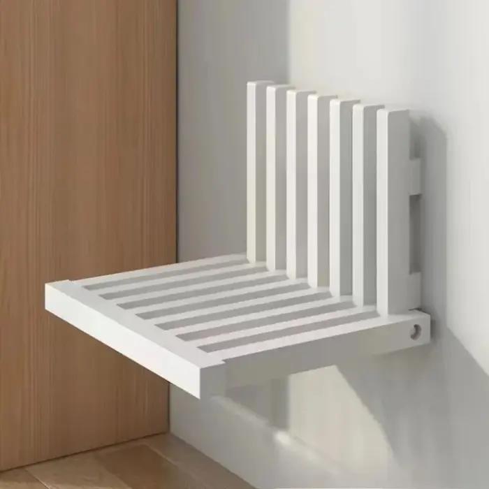 Sièges de douche montés au mur chaise murale pliable en bois banc de douche suspendu économisant l’e