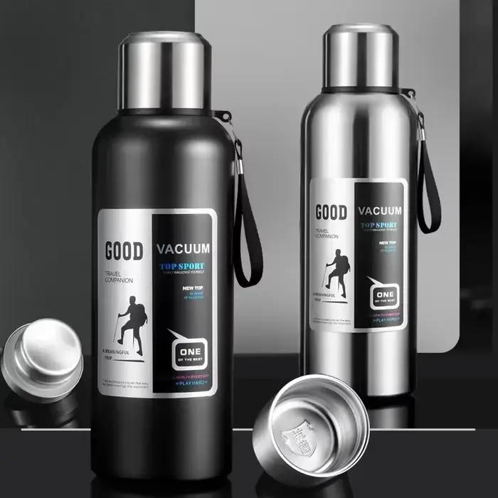 Gobelet thermos thermique froid de grande capacité, acier inoxydable, thé isolé, café, bouteille d'e