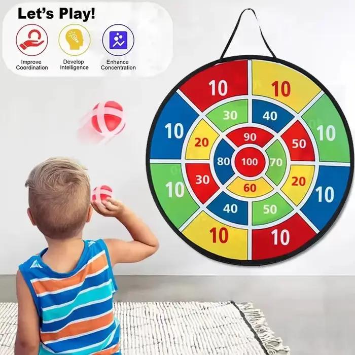 Grand jeu de fléchettes pour enfants avec balle collante de 74CM, jeu interactif familial, arithméti