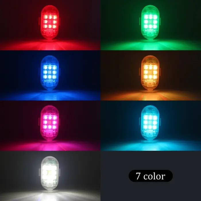 Lumière Stroboscopique LED avec Télécommande Sans Fil pour Voiture, Moto, Vélo, Drone, Scooter, Anti