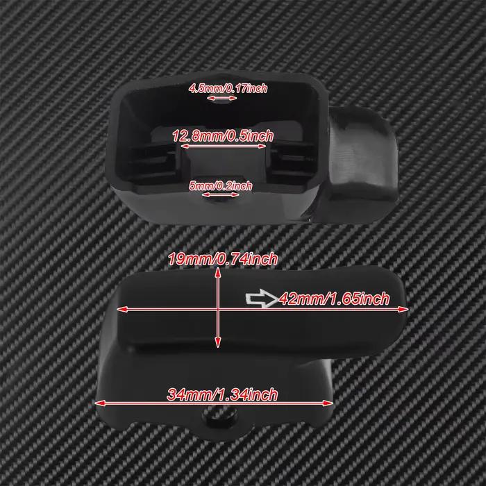 Capuchon d'extension de clignotant de moto, couvercle étendu de bouton de commutation noir pour Harl