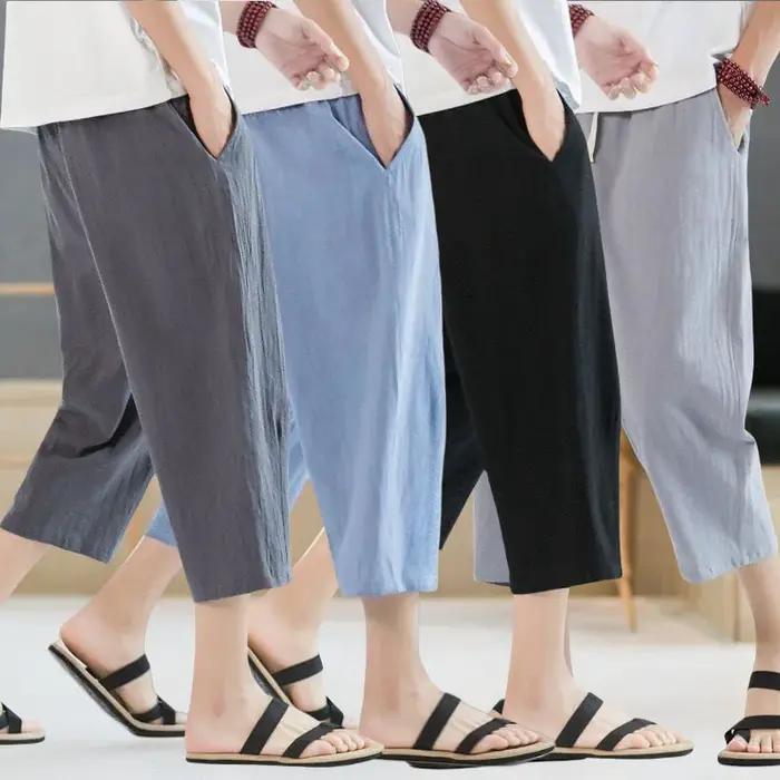 2025 nouveaux pantalons courts hommes Shorts été glace soie à la mode droite grande taille sport pan