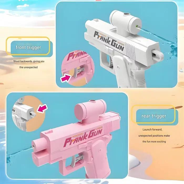 Pistolet de pulvérisation d'eau inversé Double face, farce créative, tactique d'été, Double pulvéris