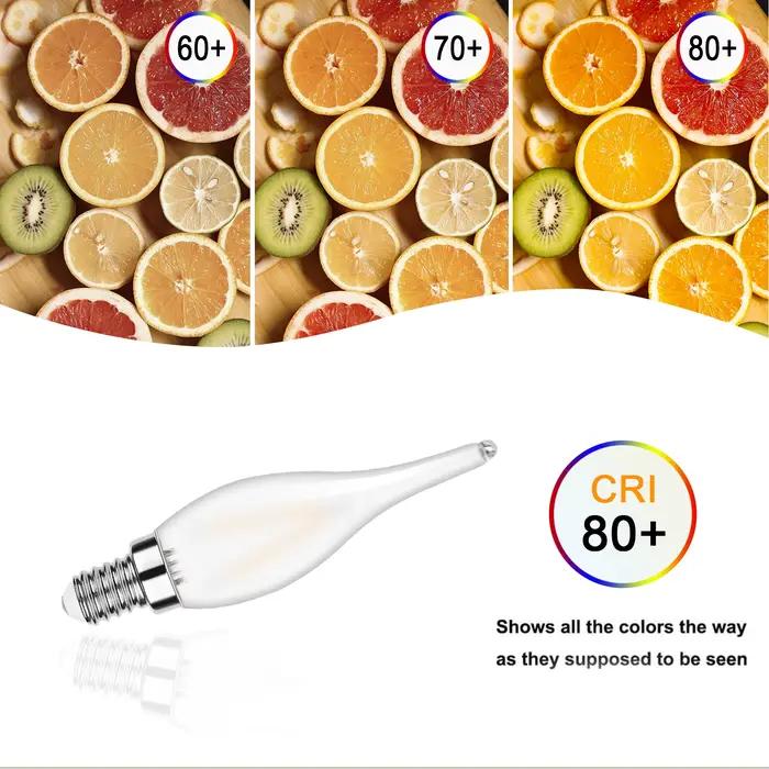Ampoule LED E14 220V 110V C22, style rétro givré, remplacement pour chandelier, filament vintage, la