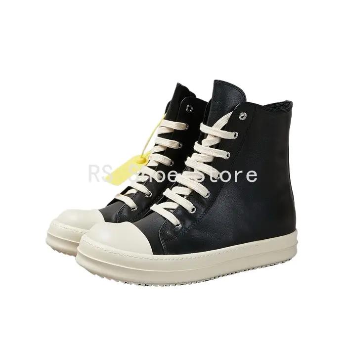Ro Boot – chaussures montantes en cuir noir pour hommes et femmes, baskets classiques de styliste av