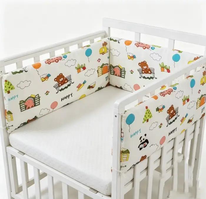 Barrière de lit bébé en coton tressé protection anti-collision pour nouveau-nés décoration de chambre sécurité élégance chambre enfant nouveau-né