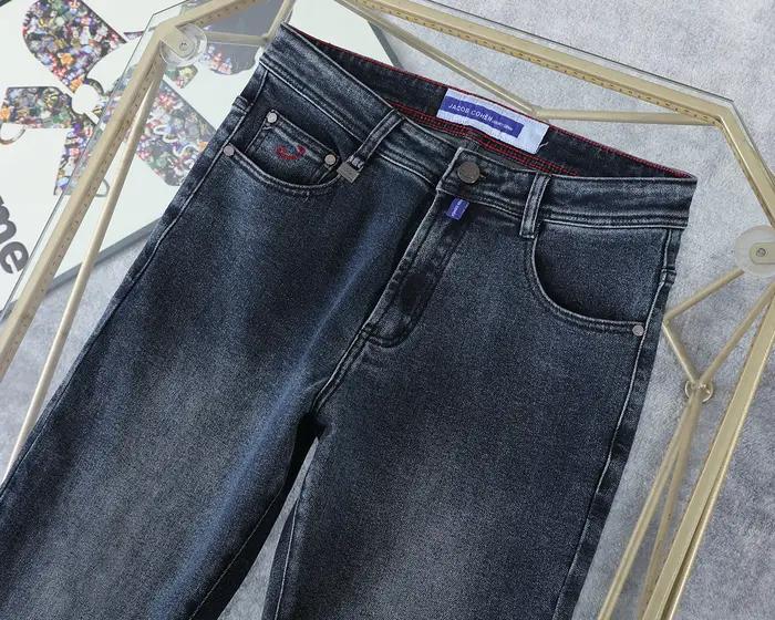 OECHSLI jean épais coton hommes 2025 automne hiver nouvelle broderie chaud haute qualité mode droite