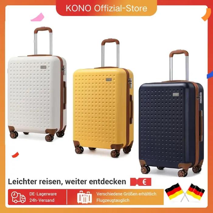 M/L/XL Kono étui rigide 100% ABS bagage de voyage avec 8 roues spinner valise à roulettes TSA serrur