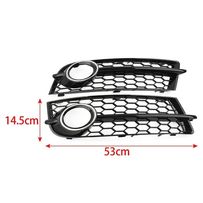 1 paire de calandre de phare antibrouillard de voiture noir brillant pour Audi TT 8J 2006 – 2014, co