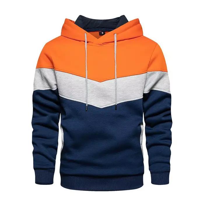 Sweat à capuche pour hommes, trois tons, pour la course à pied, le sport, la mode, tendance, couleur